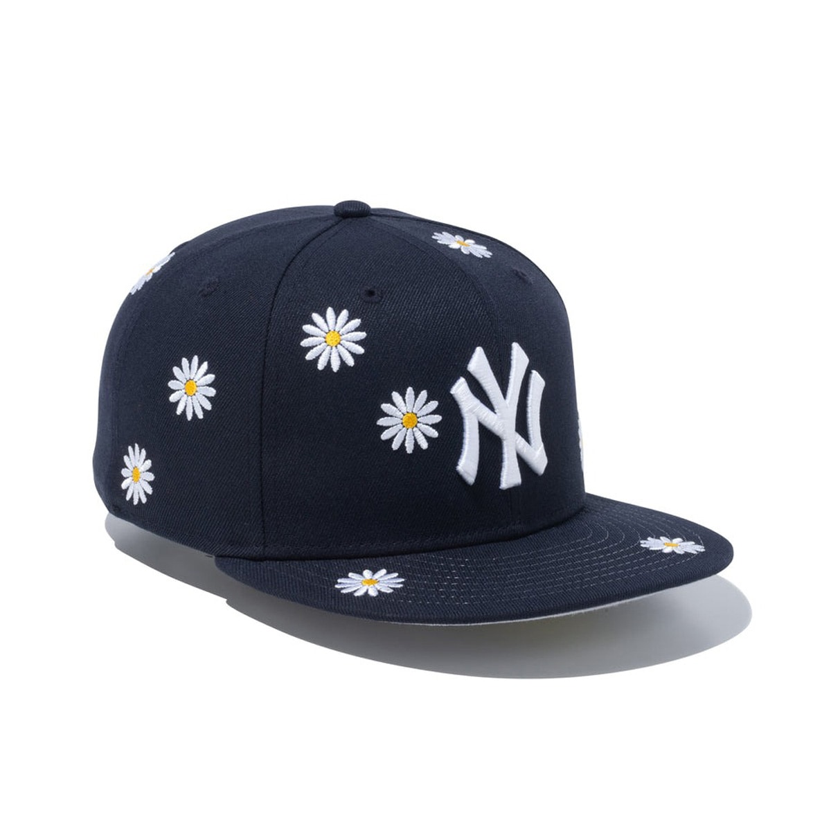 New Era 59FIFTY ネイビー 花柄 龍刺繍 キャップ サイズ58.8 ニューエラ キャップ メンズ レディース 花柄 ニューヨーク