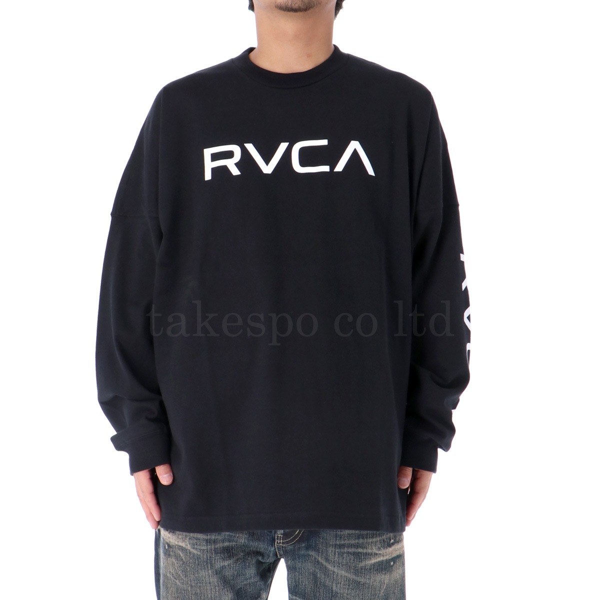 【RVCA】長袖 袖ロゴ Tシャツ ブラック / 送料無料 長袖Tシャツ メンズ ブランド ルーカ スポーツ Tシャツ ロンT