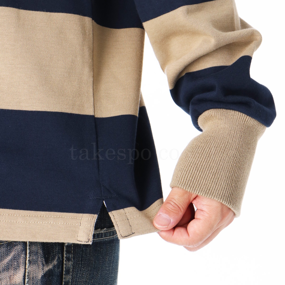 カンタベリー 4INCH STRIPE RUGBY JERSEY ラガーシャツ 上