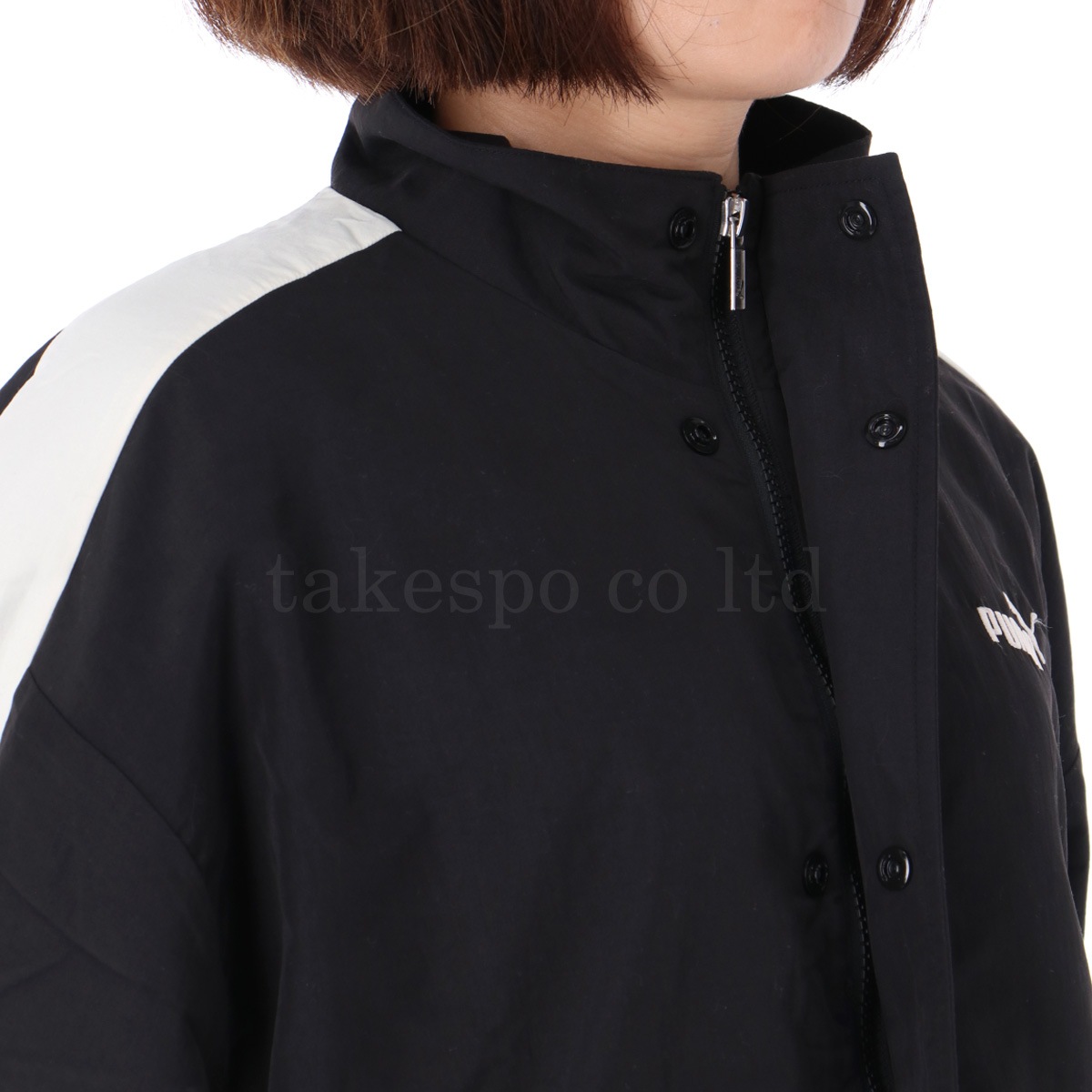 新品　PUMA レディース　ウインドブレーカー 上下セット　ジャージセット　M 新品　PUMA レディース　ウインドブレーカー 上下セット　撥水　ネイビー　Mサイズ