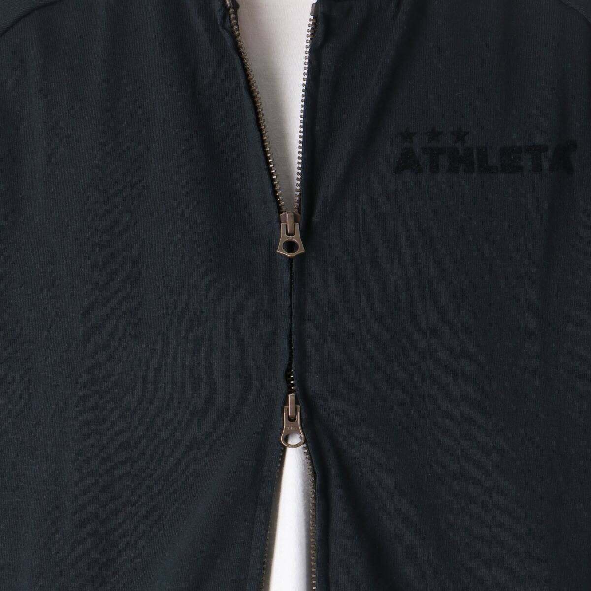 ATHLETA 黒 セットアップ フルジップ Ｏサイズ アスレタ ジャージ 上下 セットアップ メンズ ジャージ上下 綿混