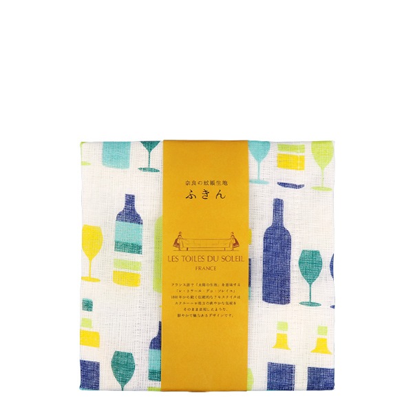 【PD004】蚊帳生地ふきん(シトロネル ジョンヌ アシッド ターコイズ/CITRONNELLE Jaune Acide Turquoise)|蚊帳生地たおる・ふきん・はんかち|ファッション雑貨
