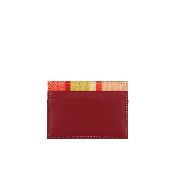 50%OFF【A271】カードホルダー/横型(コンフィチュール ドゥ フリュイ ルージュ サーモン/CONFITURE DE FRUITS Rouge Saumon)|各種ケース|ファッション雑貨