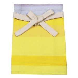 7/9まで10％OFF 【C001】ギャルソンエプロン(デュフィ ペタル　ジョンヌ/DUFY Petale Jaune)※パターンC　イエロー|キッチングッズ|ライフスタイル