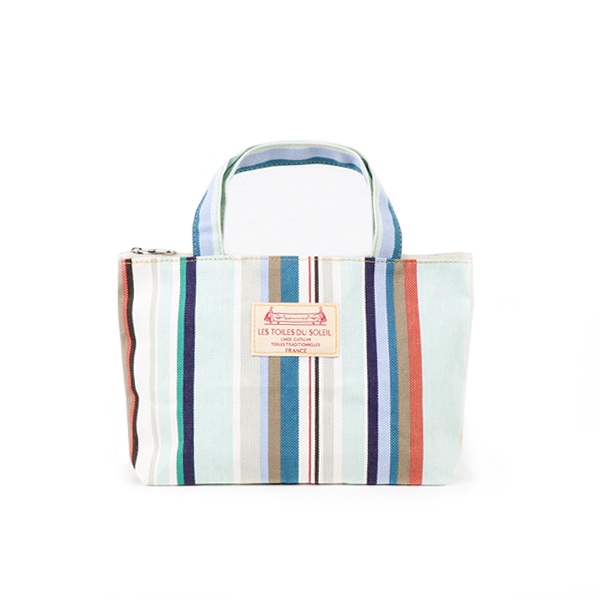 10％OFF【U108B】ZIP付きミニトート（ヨコハマ ブラン ターコイズ