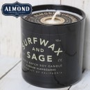 ALMOND  SURF WAX AND SAGE SOY CANDLE ɥ