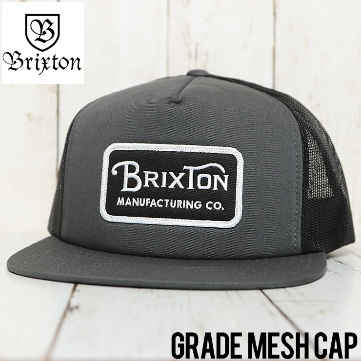 Brixton Grade Mesh Hat Cap キャップ Brixton Men's Grade MESH Cap, Black/Black, O/S at Amazon