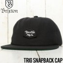 BRIXTON ֥ꥯȥ TRIG SNAPBACK CAP ʥåץХåå 00749 BLACK