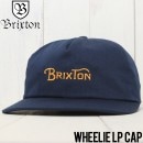 BRIXTON ブリクストン WHEELIE LP CAP ストラップバックキャップ 10337 PATBL|CAP|SPECIAL PRICE