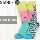 [クリックポスト対応] STANCE スタンス FLAME BLOCKS SOCKS ソックス 靴下 M558C19FLB|NEW ARRIVALS