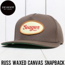 SEAGER  RUSS WAXED CANVAS SNAPBACK MOSS BROWN ʥåץХåå