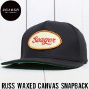 SEAGER  RUSS WAXED CANVAS SNAPBACK BLACK ʥåץХåå