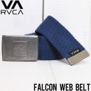 [クリックポスト対応] RVCA ルーカ FALCON WEB BELT ガチャベルト MABLQRFW NAVY|NEW ARRIVALS