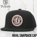 BRIXTON ブリクストン RIVAL SNAPBACK CAP スナップバックキャップ 00267 BLACK|NEW ARRIVALS