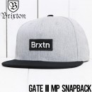 【送料無料】 BRIXTON ブリクストン GATE III MP SNAPBACK CAP スナップバックキャップ 10551 HGBKB|NEW ARRIVALS