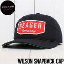 SEAGER シーガー WILSON SNAPBACK CAP スナップバックキャップ BLACK|NEW ARRIVALS