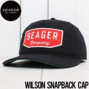 SEAGER  WILSON SNAPBACK CAP ʥåץХåå BLACK