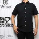 [����å��ݥ����б�] BRIXTON �֥ꥯ���ȥ� CHARTER OXFORD S/S WOVEN SHIRTS Ⱦµ����� 01099 BLACK