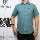 [����å��ݥ����б�] BRIXTON �֥ꥯ���ȥ� CHARTER OXFORD S/S WOVEN SHIRTS Ⱦµ����� 01099 JADE