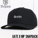 BRIXTON ブリクストン GATE II MP SNAPBACK CAP スナップバックキャップ 10505 BLACK|NEW ARRIVALS