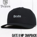 BRIXTON ֥ꥯȥ GATE II MP SNAPBACK CAP ʥåץХåå 10505 BLACK