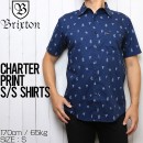 [����å��ݥ����б�] BRIXTON �֥ꥯ���ȥ� CHARTER PRINT S/S WOVEN SHIRTS Ⱦµ����� 01134 WANAQ
