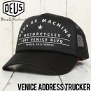 【送料無料】 Deus Ex Machina デウスエクスマキナ VENICE ADDRESS TRUCKER CAP メッシュキャップ DMA27306 BLACK|NEW ARRIVALS