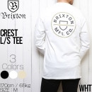[����å��ݥ����б�] BRIXTON �֥ꥯ���ȥ� CREST L/S TEE ���󥰥��꡼��TEE ����T 16251