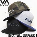 【送料無料】 RVCA ルーカ RVCA TWILL SNAPBACK II スナップバックキャップ AVYHA00457|NEW ARRIVALS