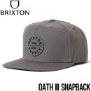 【送料無料】スナップバックキャップ 帽子 BRIXTON ブリクストン OATH III SNAPBACK 10777 CRLCR 日本代理店正規品|NEW ARRIVALS