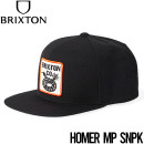 【送料無料】スナップバックキャップ 帽子 BRIXTON ブリクストン HOMER MP SNPK 11628 BLACK 日本代理店正規品|NEW ARRIVALS