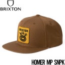 【送料無料】スナップバックキャップ 帽子 BRIXTON ブリクストン HOMER MP SNPK 11628 SEPIA 日本代理店正規品|NEW ARRIVALS