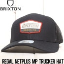 【送料無料】メッシュキャップ 帽子 BRIXTON ブリクストン REGAL NETPLUS MP TRUCKER HAT 11656 BKBLK 日本代理店正規品|NEW ARRIVALS