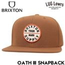 BRIXTON �֥ꥯ���ȥ� ����å� ��� ��ǥ����� ���ʥåץХå�����å� 6�ѥͥ륭��å� �ե�åȥХ����� �ѥå�����å� OATH III SNAPBACK 10777 PNCBN PINECONE BROWN ��������Ź������