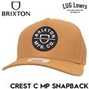 BRIXTON �֥ꥯ���ȥ� ����å� ��� ��ǥ����� ���ʥåץХå�����å� 5�ѥͥ륭��å� ˹�� �����֥Х����� �����ѥå� CREST C MP SNAPBACK 11001 COBLK COPPER/BLACK 24FW ��������Ź������