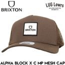 BRIXTON �֥ꥯ���ȥ� ��å��奭��å� ��� ��ǥ����� ����å� ˹�� ���ʥåץХå� ALPHA BLOCK X C MP MESH CAP 10867 BRBRN 25SP ��������Ź������