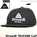 【送料無料】帽子 スナップバックキャップ  POLeR × TONEDTROUT ポーラー トーンドトラウト コラボ StreamR TRUCKER CAP 251MCV0221 BLK 日本代理店正
