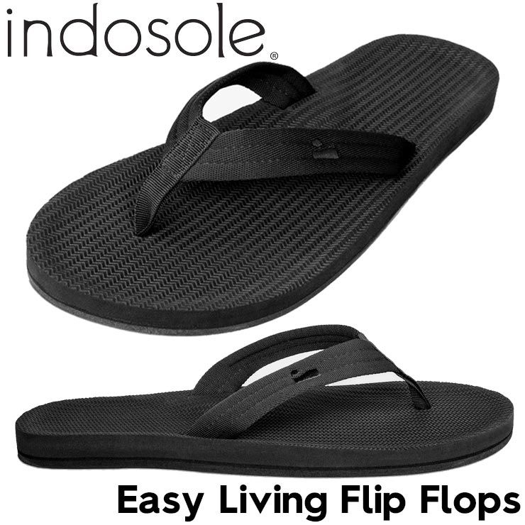 INDOSOLE ����ɥ����� ������� �ӡ���������� �ȥ󥰥������ Mens Easy Living Flip Flops BLK ��������Ź������