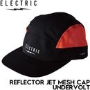 ELECTRIC エレクトリック ジェットキャップ  帽子 REFLECTOR JET MESH CAP UNDERVOLT CAP 撥水生地 リフレクター E24SC15 BLACK×ORANGE 