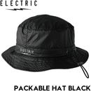 ELECTRIC エレクトリック バケットハット アウトドアハット 帽子 パッカブル PACKABLE HAT BLACK E24SC15 日本代理店正規品|NEW ARRIVALS