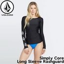 VOLCOM ボルコム ヴォルコム womens ウィメンズ 長袖ラッシュガード Simply Core Long Sleeve Rashguard O0312301-BLK 日本代理店正規品|NEW