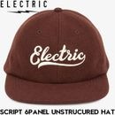 ELECTRIC エレクトリック ストラップキャップ  帽子 SCRIPT 6PANEL UNSTRUCURED HAT ECC13T BROWN 日本代理店正規品|NEW ARRIVALS
