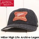 AMERICAN NEEDLE アメリカンニードル Miller High Life Archive Legen ストラップバックキャップ 帽子 SMU670A-MHL 日本代理店正規品|NEW AR