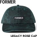 FORMER フォーマー LEGACY ROSE CAP ストラップバックキャップ 帽子 FHW-25219 25FA PETROL 日本代理店正規品|NEW ARRIVALS