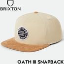 BRIXTON ブリクストン OATH III SNAPBACK スナップバックキャップ 帽子 10777 SAND/LIGHT BROWN CORDUROY 25FW 日本代理店正規品|NEW AR