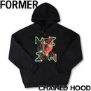 FORMER フォーマー CHAINED HOOD プルオーバーパーカー フーディ FFL-25304 BLACK 日本代理店正規品|NEW ARRIVALS
