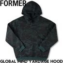 FORMER フォーマー GLOBAL MIND YARDAGE HOOD プルオーバーパーカー フーディ FFL-25303 BLACK 日本代理店正規品|NEW ARRIVALS