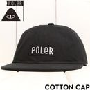 POLeR ポーラー COTTON CAP 帽子 ストラップキャップ 253MCV0093 BLK 日本代理店正規品|NEW ARRIVALS