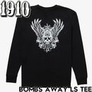 1910 �ʥ���ƥ�����ƥ� BOMBS AWAY LS TEE ���󥰥��꡼��T����� ����T Ĺµ BLK ��������Ź������