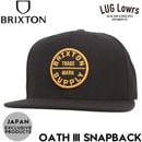 BRIXTON �֥ꥯ���ȥ� OATH III SNAPBACK ���ʥåץХå�����å� ˹�� ���ܸ��ꥫ�顼 ��� ��ǥ����� 10777 BKGLD 26SP ��������Ź������
